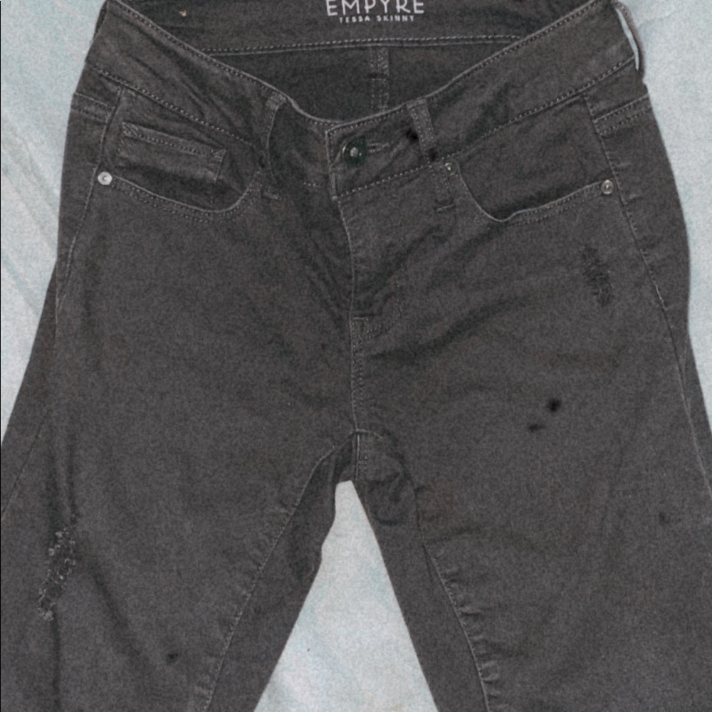 ripped gray jeans